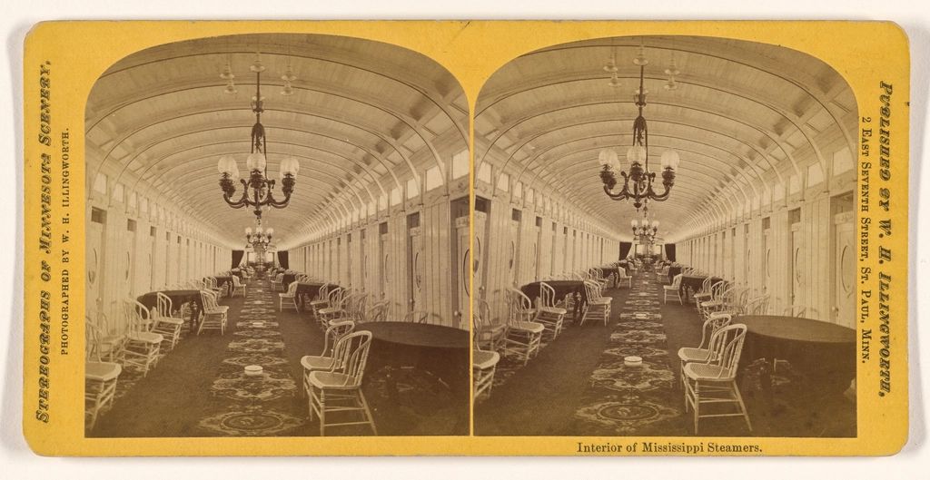 The dining room, laid for service