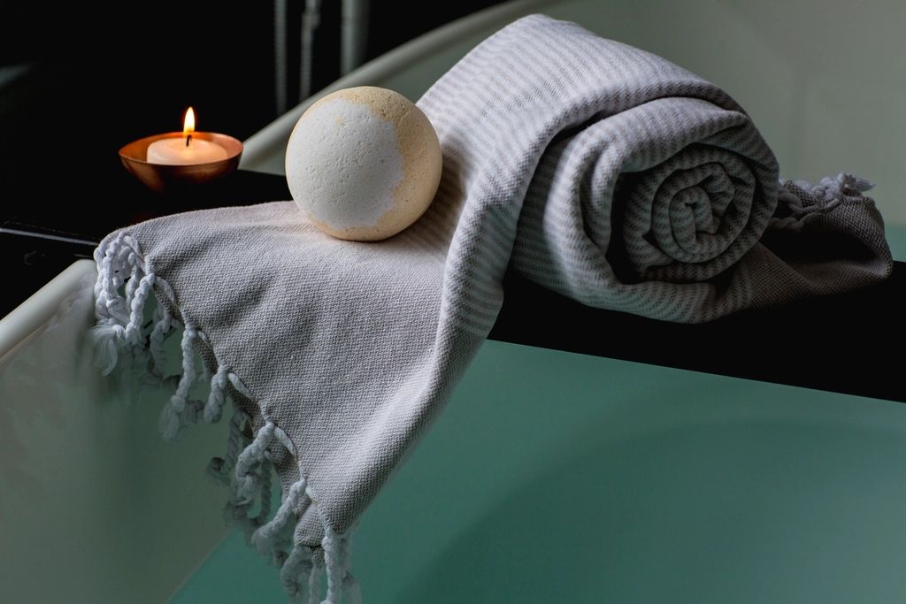 A spa treatment room prepared for a guest